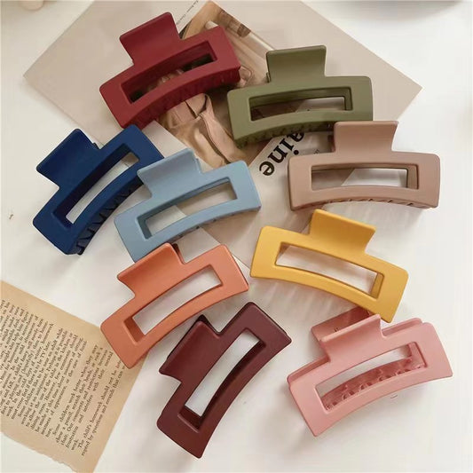 Frosted grab clip candy color hairpin