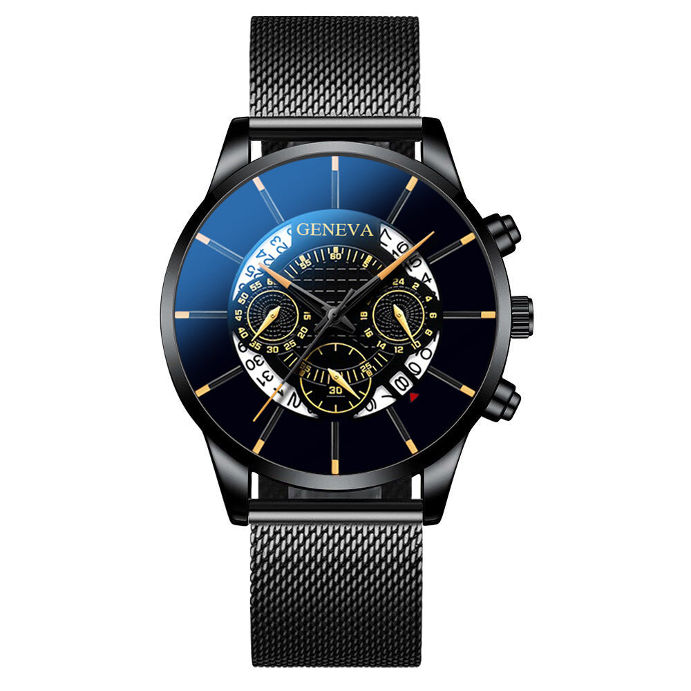 GENEVA watch men's steel belt