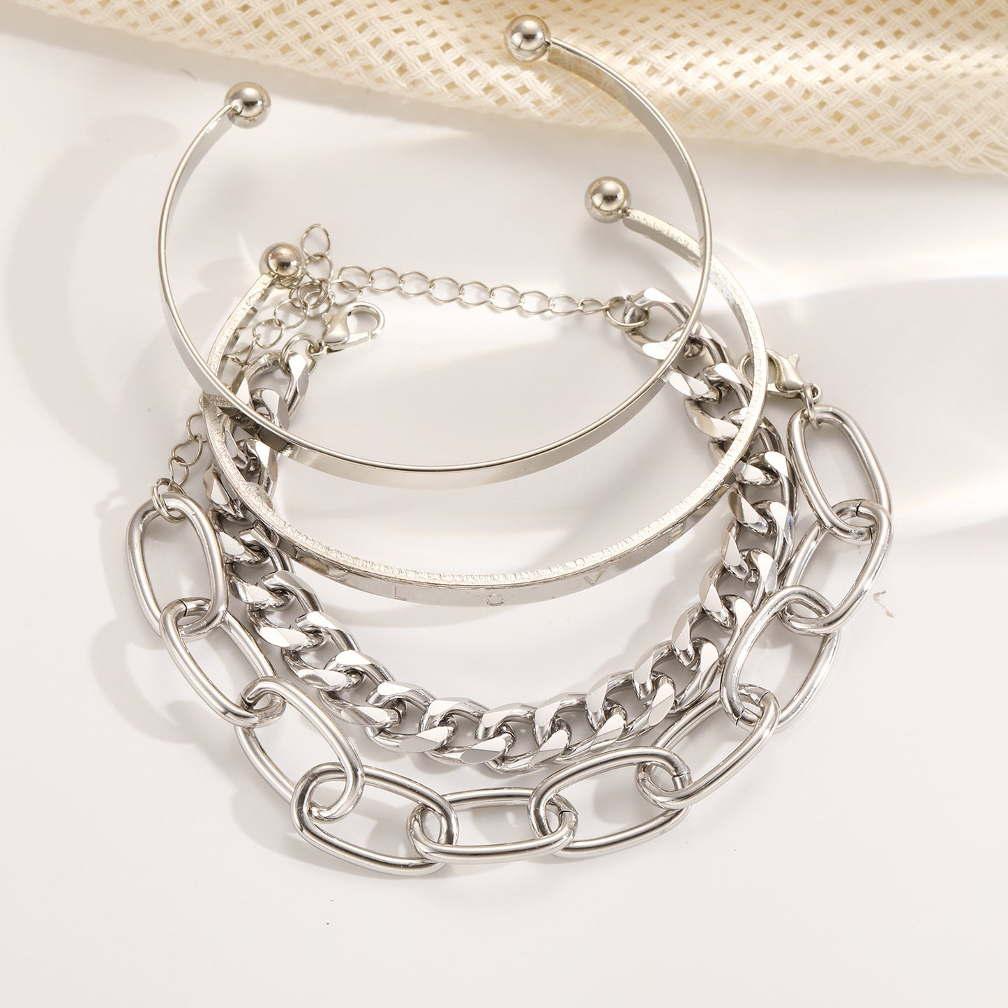 Bohemian Geometric Love Chain Bracelets (4-Piece Set)