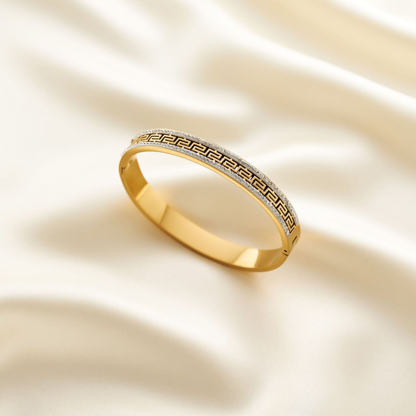 18K Gold Great Wall Pattern Bracelet