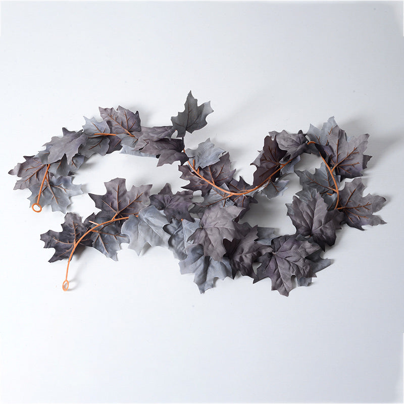 Colgante de pared para el hogar, ratán de hoja de arce simulado 