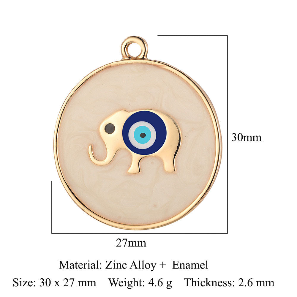 5 pcs/bag, palm eye, alloy necklace, earrings, pendant.