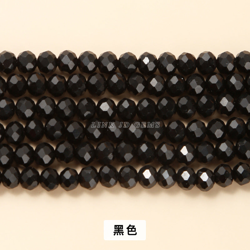 Colored crystal glass flat beads loose beads