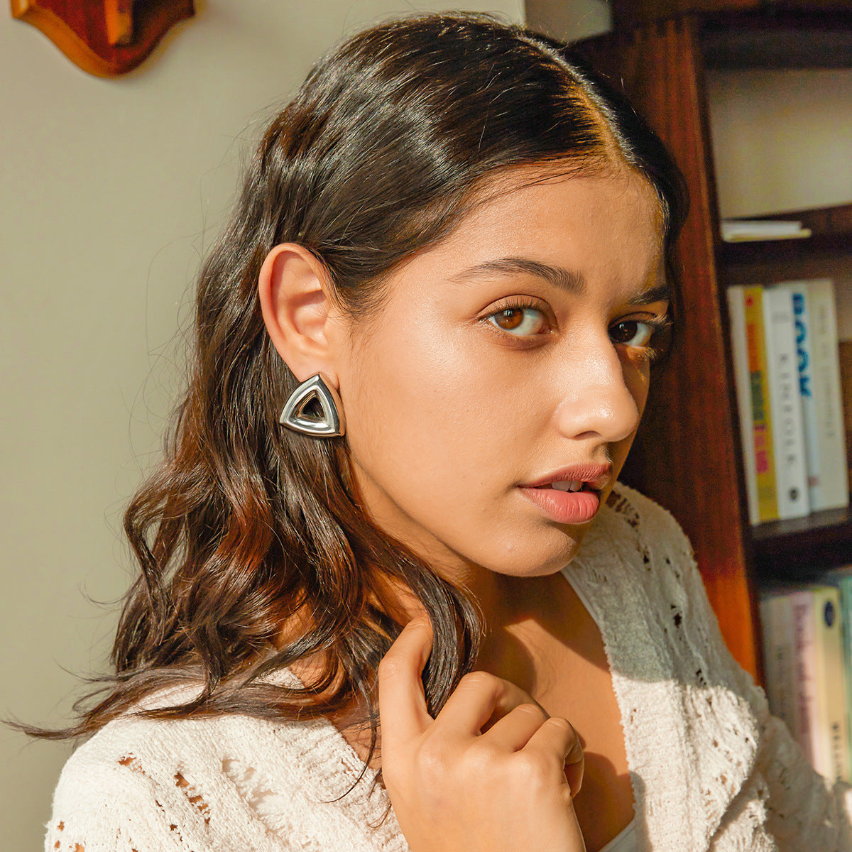Triangle Hollow Earrings
