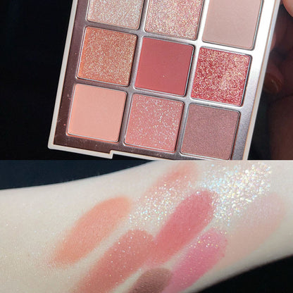 Paleta de sombras de ojos acrílicas transparentes de nueve colores 