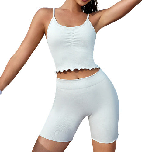 European High-Waist Nude Feel Yoga Sports Set