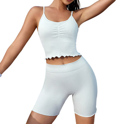 European High-Waist Nude Feel Yoga Sports Set