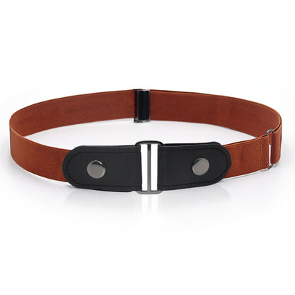 Faux Leather Slim Elastic Belt