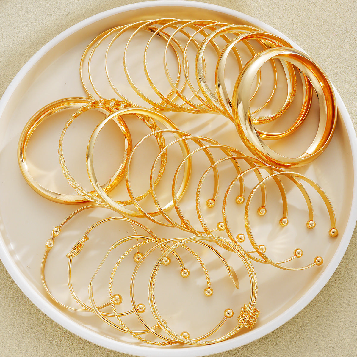 Knotted Print Bracelet Set (25pc)