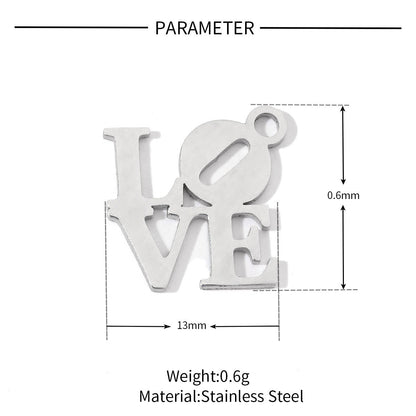 20 pcs/pack Clover hand key Titanium steel DIY pendant