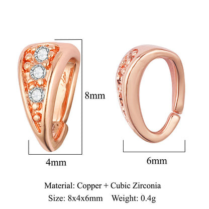 Copper zircon melon seed buckle micro-inlaid necklace pendant.