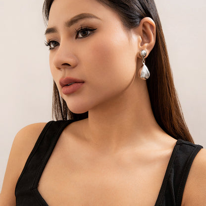 French temperament geometric beanie earrings