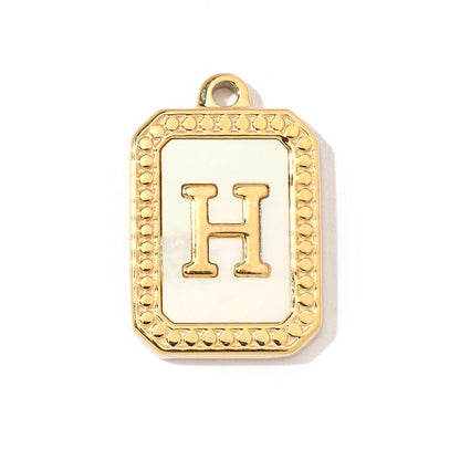 Type retro shell letter titanium steel pendant