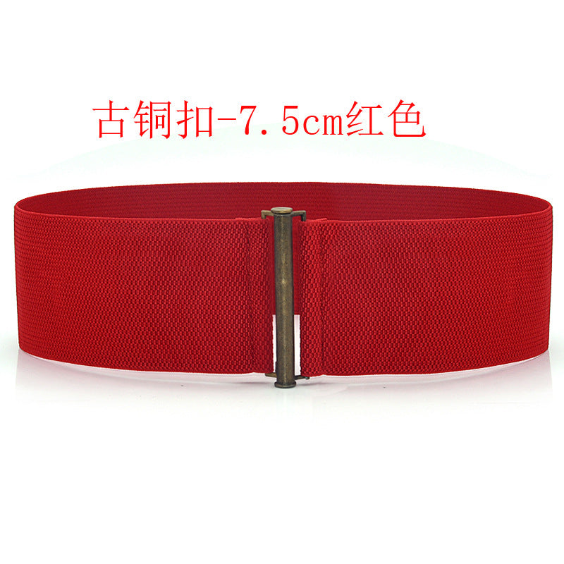 fashion Black simple waist seal elastic