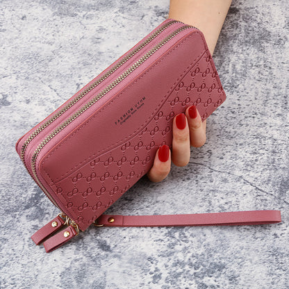 Fashion embossed large capacity wallet