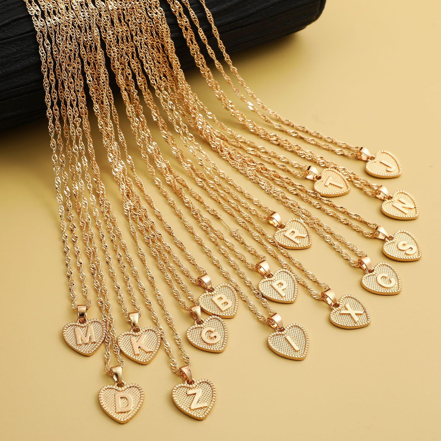 Love Heart Letter Necklace