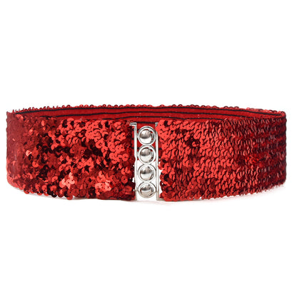 Sequin elastic belt