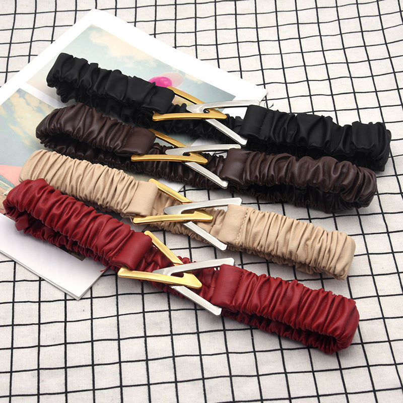 Dress stretch wide belt