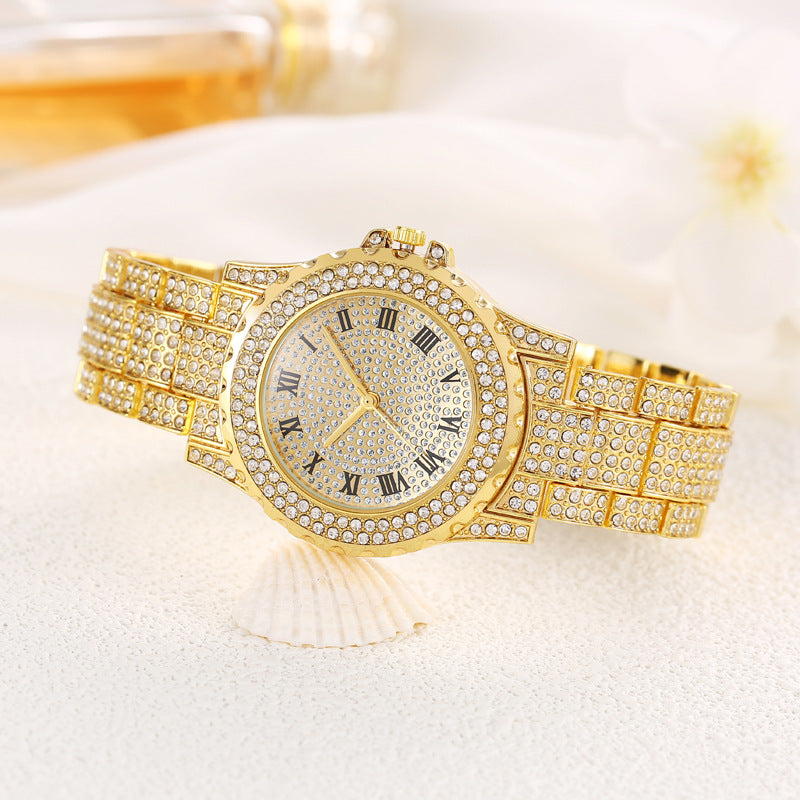 Reloj de mujer estilo coreano con diamantes de imitación 