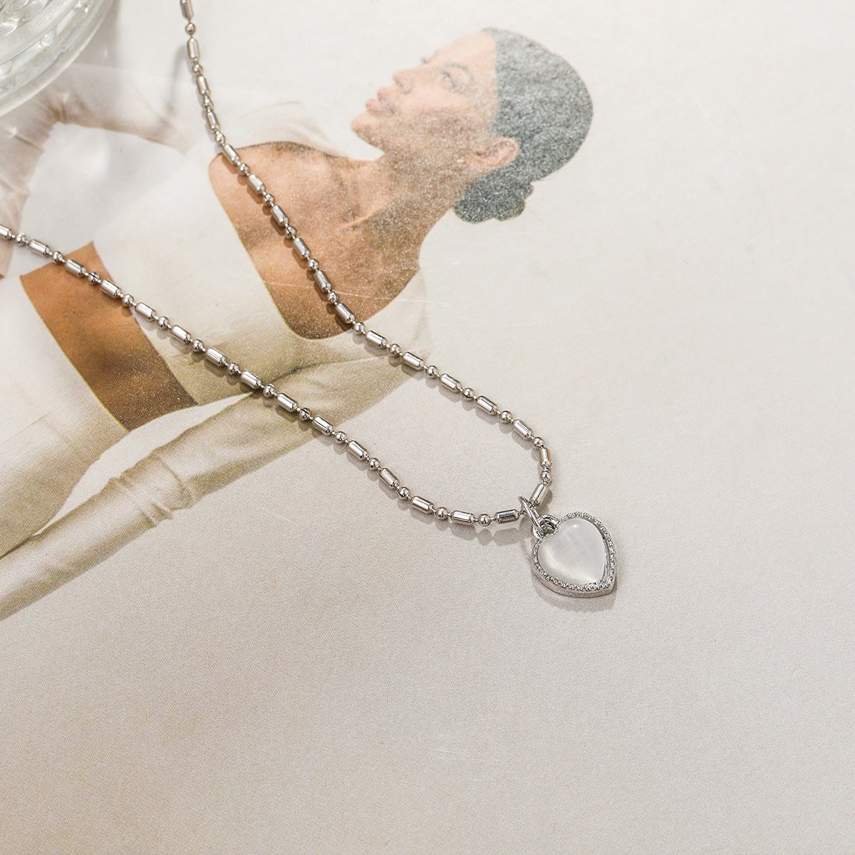 Peach Heart Necklace