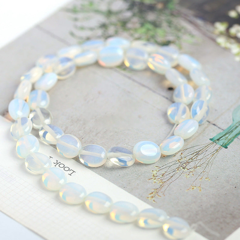 8X10mm crystal jade oval loose beads