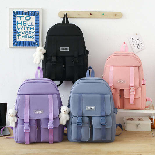 Five piece backpack large capacity school bag
