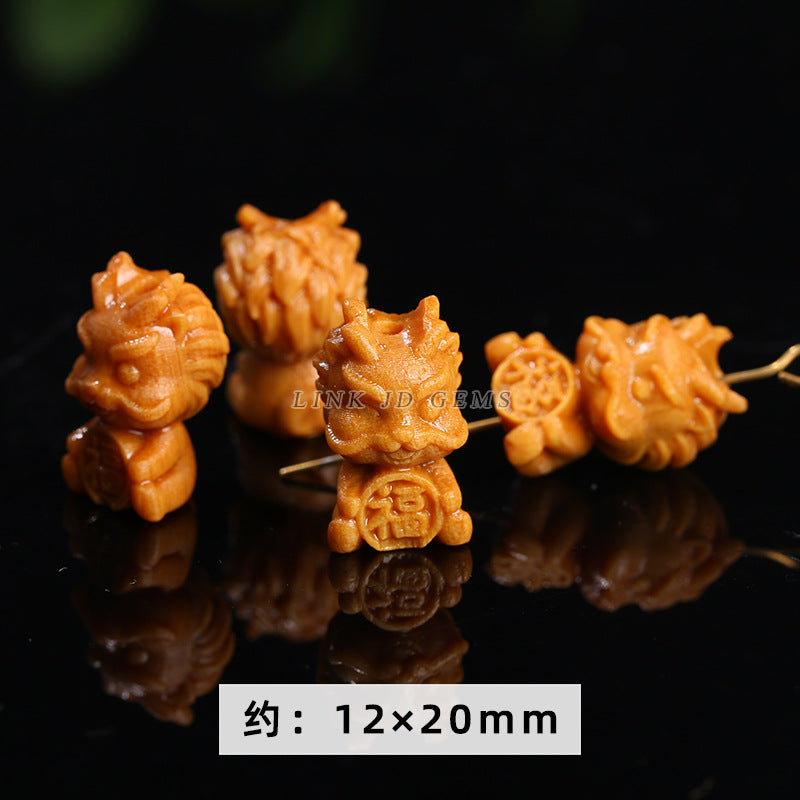 Barbie sandalwood Sanbao Longfu Longyuan Baolong carving accessories