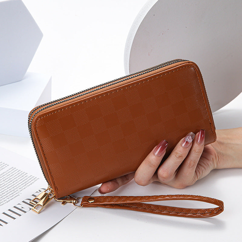 Atmospheric Double Zipper Clutch Bag Wallet