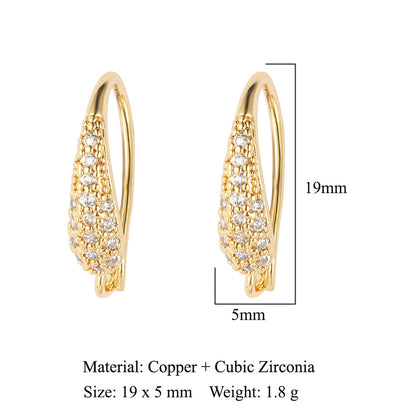 Water drop bee butterfly women's copper ear buckle