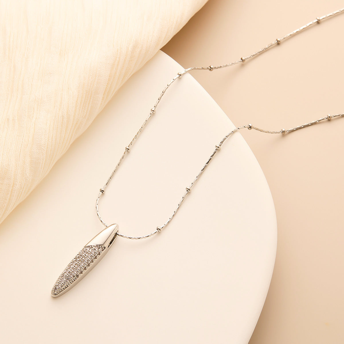 Women's Titanium Steel Fringe Collarbone Necklace