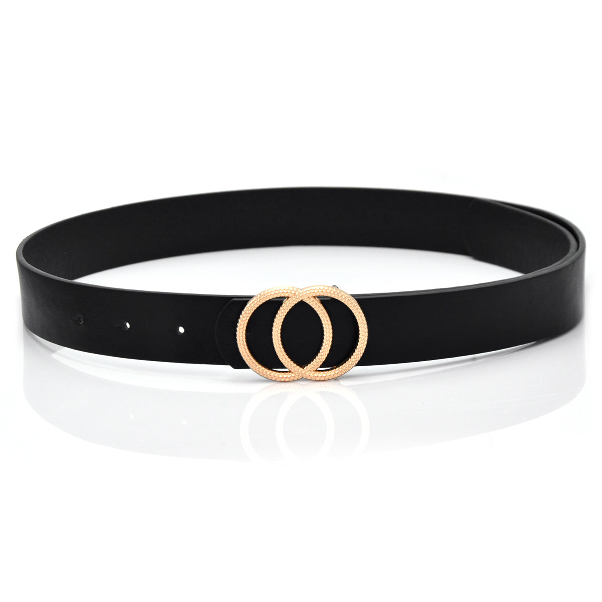 Round buckle belt for women, casual