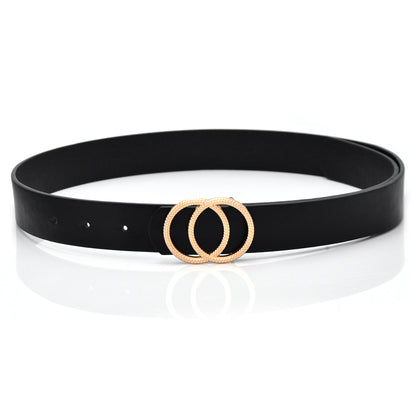 Round buckle belt for women, casual
