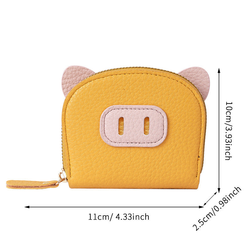 Pig zipper wallet