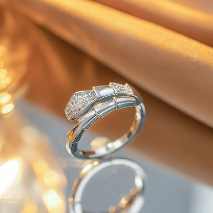 Real gold electroplated zircon ring.