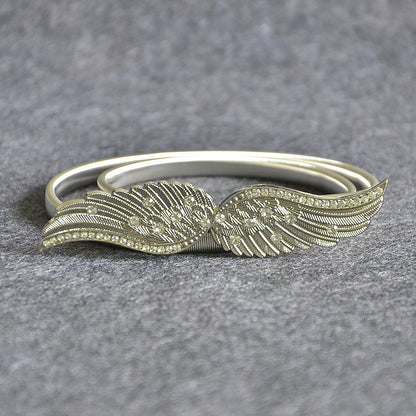 Heart buckle elastic metal waist chain