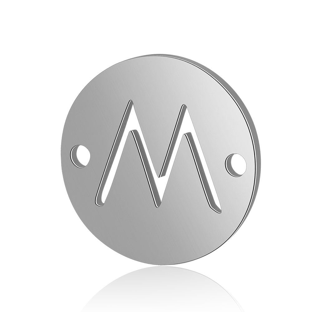 5 pcs/titanium steel English alphabet DIY pendant