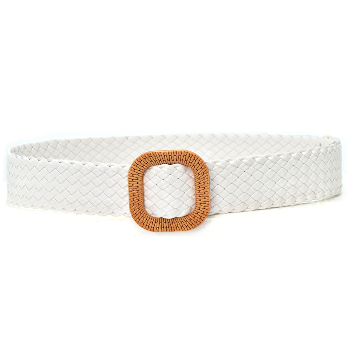 Colorful Round Buckle Belt Versatile Braided