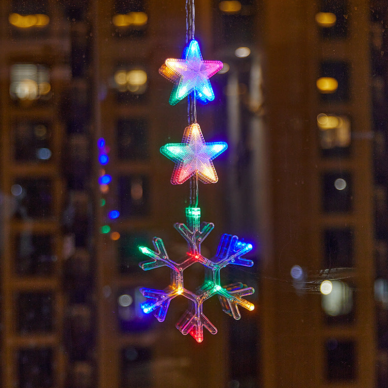 Christmas suction cup five-pointed star pendant atmosphere pendant