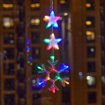 Christmas suction cup five-pointed star pendant atmosphere pendant