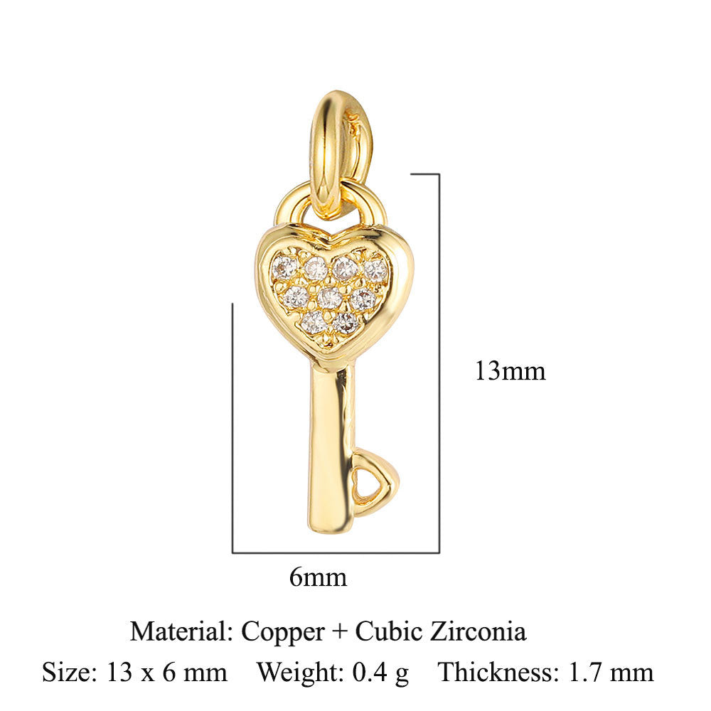 Copper zircon winged spider snake pendant