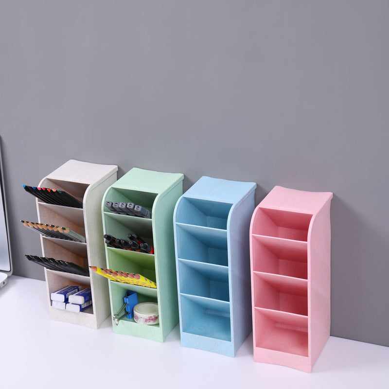 Slanted Multi-Compartment Pen Holder