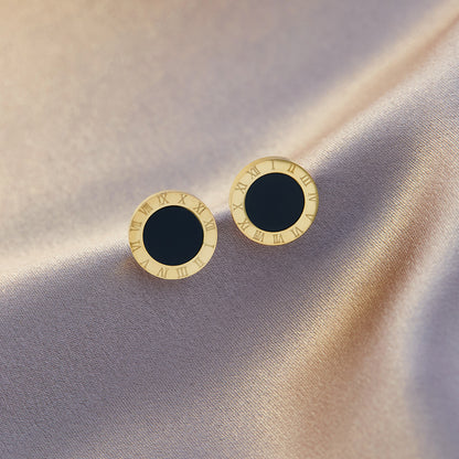 Four-leaf clover titanium steel ear buckle