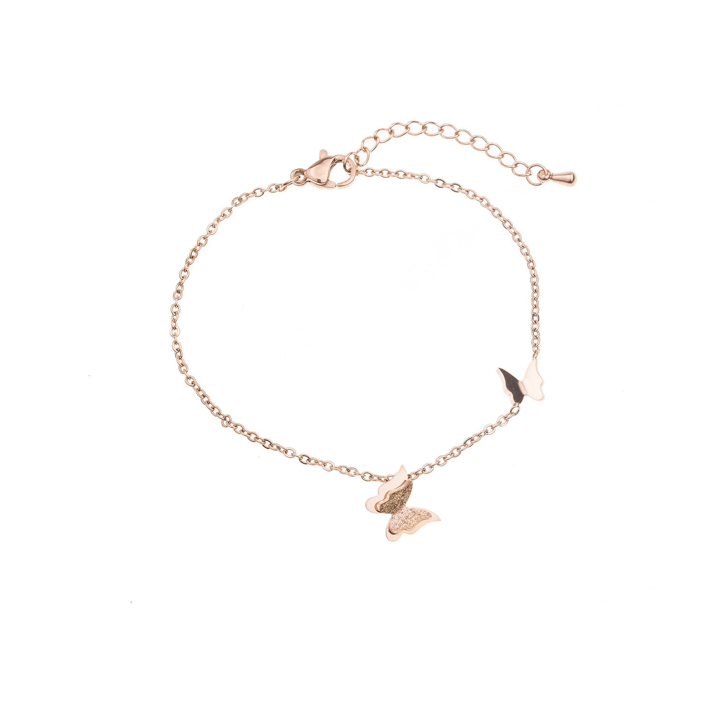 Double Butterfly Titanium Steel Bracelet