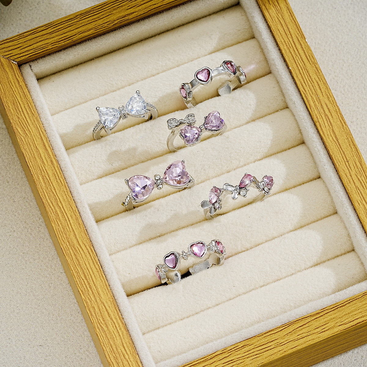Adjustable Butterfly Love Ring Set