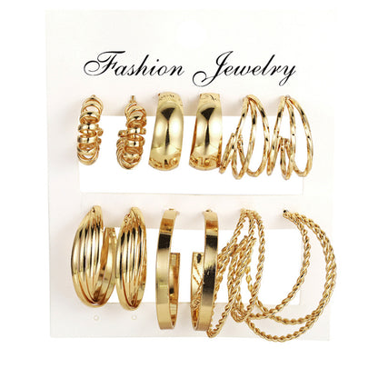 Vintage Hepburn style earrings set 6 pieces