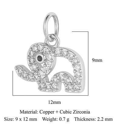 Copper zircon winged spider snake pendant