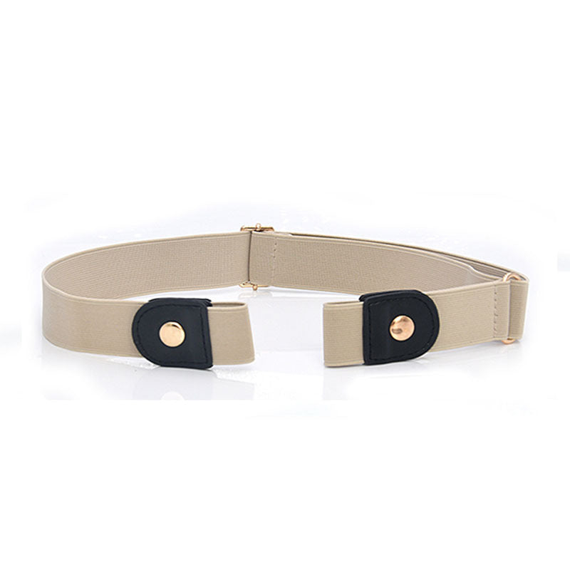 Faux leather elastic elastic belt