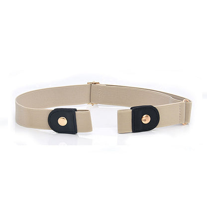 Faux leather elastic elastic belt