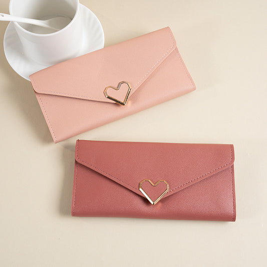 Solid color love hardware wallet multi-card position