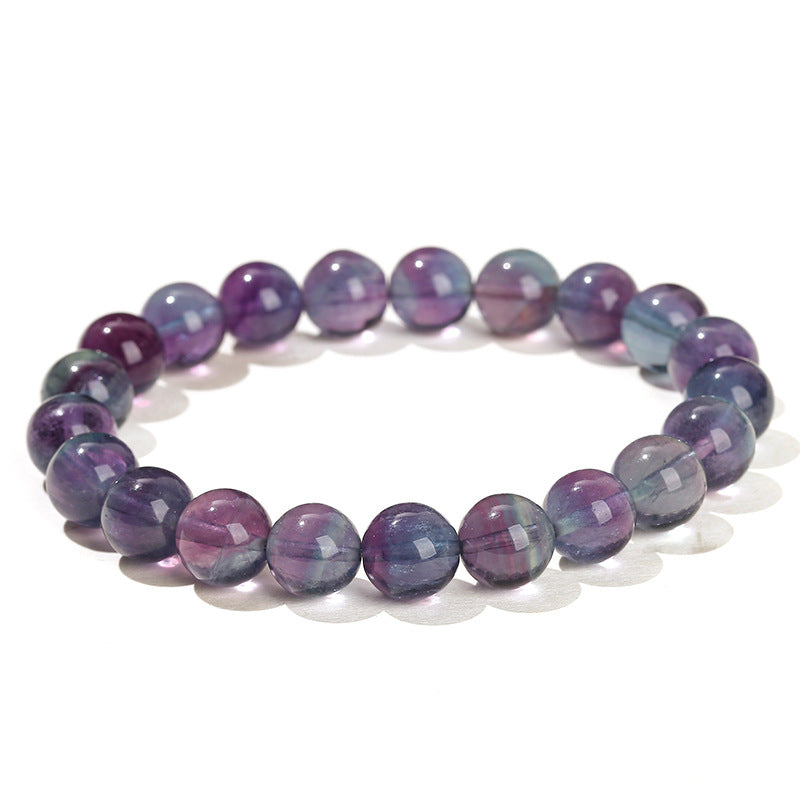 7A Natural Melaleuca Purple Fluorite Bracelet